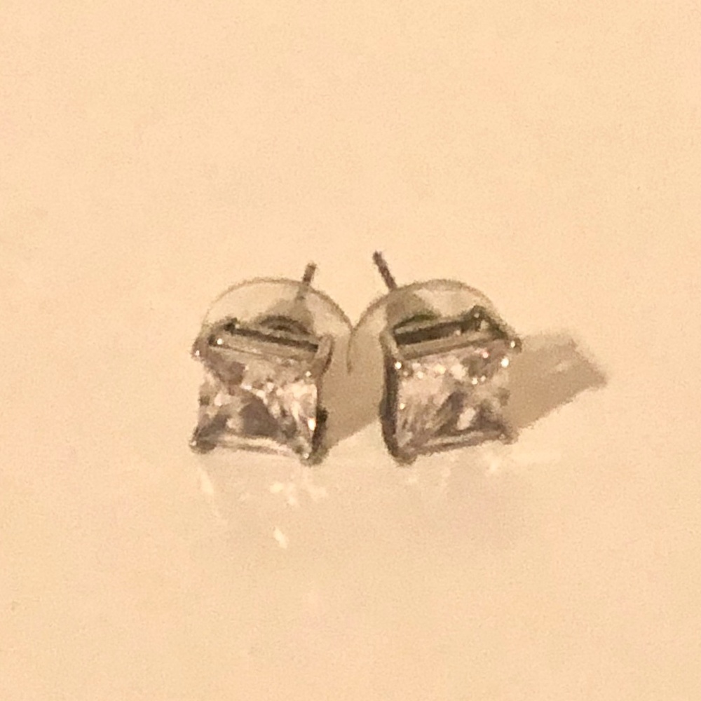 Square Rhinstone Stud Earrings *Nickel Free*